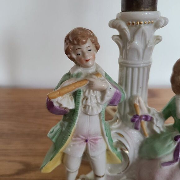 Vintage Carl Schneiders Grafenthal Table Lamp Victorian Style Courting Couple - Picture 4 of 15